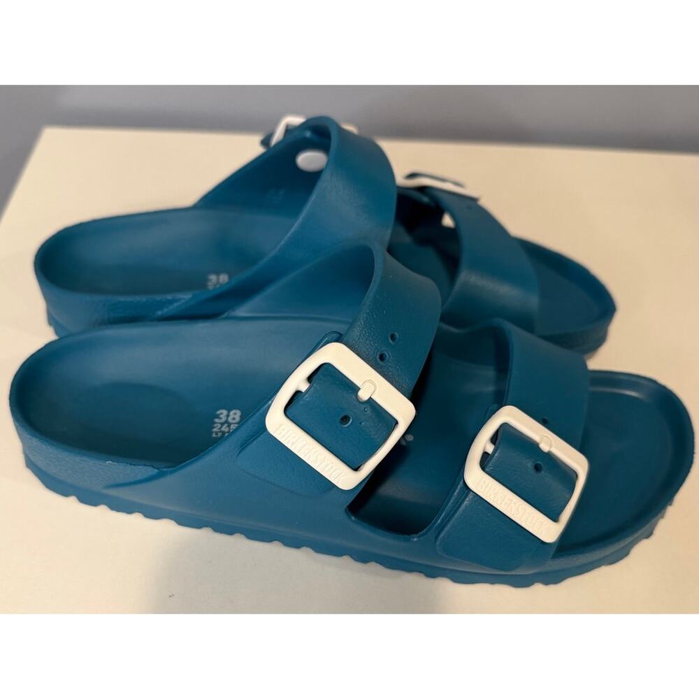 EUC Birkenstock Arizona Eva Sandals in Turquoise - Size 38 - Picture 8 of 8